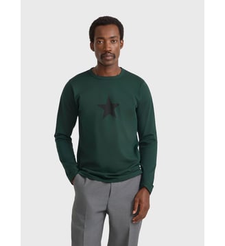 t-shirt en coton sérigraphié - Agnès b. - Vert vosges