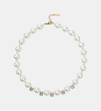 Collier de perles avec gouttes strass EVORA - Hipanema - Blanc