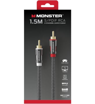 Câble RCA AUDIO INTERCONNEXION 2RCA M/M 1.50M - Monstercable - Beige