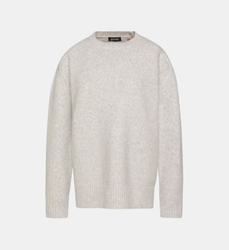 Pull col rond en maille douce - Schott - Gris clair