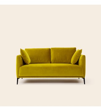 Canapé 2 Places  Revêtement en velours - Madura - Jaune