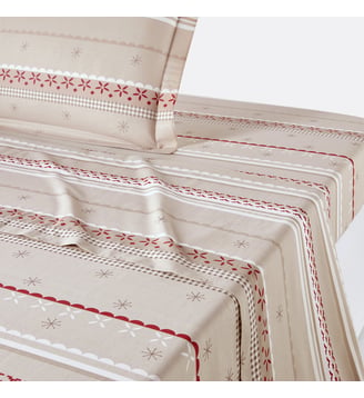 Drap coton, Tyrol - So'Home - Prune
