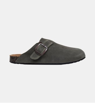 Sabots semelle intérieure cuir extra-flex - patch talon confort - Isotoner - Kaki