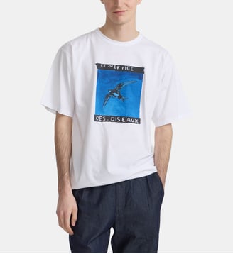 t-shirt sérigraphié par P.P - Agnès b. - Blanc