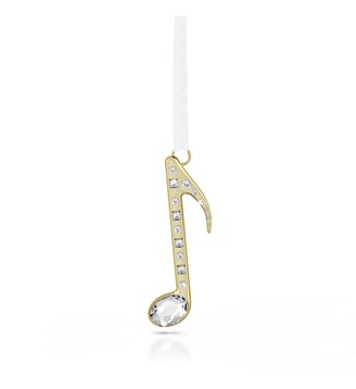 Holiday Magic Décoration Note de Musique - Swarovski - Gold tone