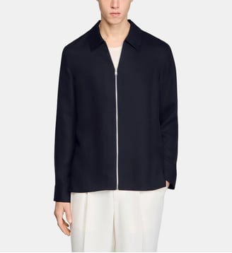 Chemise fluide zippée - Sandro - Noir
