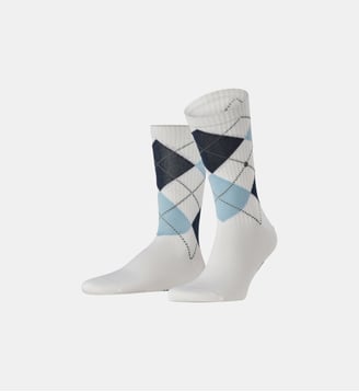 Chaussettes Rib Court Coton Opaque - Burlington - Blanc