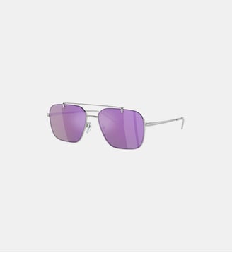 Lunettes de soleil Rectangulaire EA2150 - Emporio Armani - Argent brillant