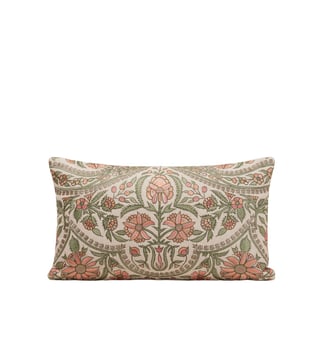 Housse De Coussin  Broderie florale - Madura - Ivoire et pastels