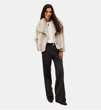 Manteau Foxy - Ba&sh - Gris clair