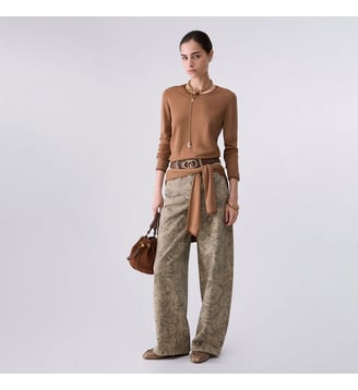 Pull avec bordures Lurex® - Liu Jo - Beige