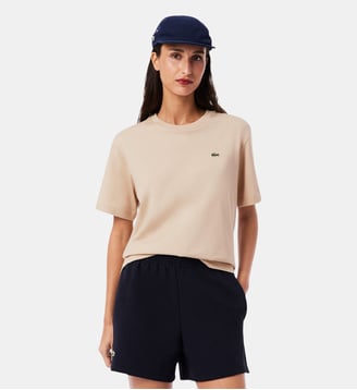 T-shirt relaxed fit coton doux - Lacoste - Beige