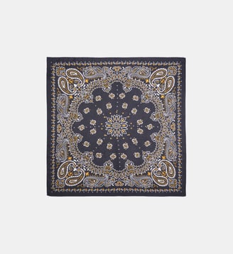 Foulard medium à motifs PAISLEY - Wild - Noir
