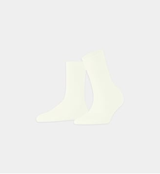 Chaussettes Cotton Rib Coton - Falke - Blanc cassé