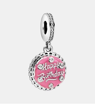 Charm Pendant Gâteau d'Anniversaire Rose - Pandora - Argenté
