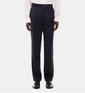 Pantalon large en laine à rayures Fursac