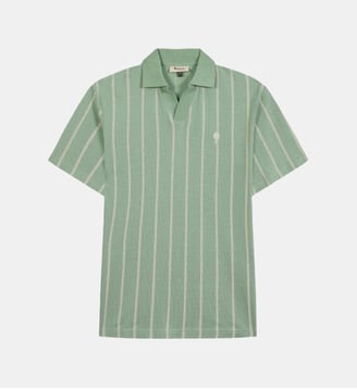 Polo BLACHE - Faguo - Vert clair et écru