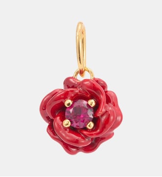 Pendentif rose rouge - Les Néréides - Rouge
