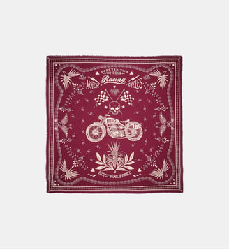 Grand foulard à motifs BANDANA - Wild - Bordeaux