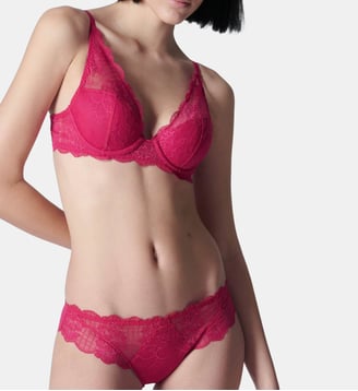 Soutien-gorge push-up triangle - Cranberry - Simone Pérèle - Rose