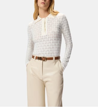T-shirt body en dentelle - Pinko - Blanc pureté