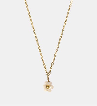 Collier  Mini Maya avec fleurs à pierres fines - Les Cléias - Blanc