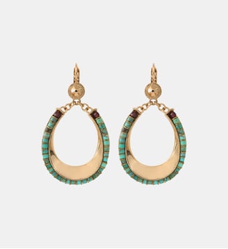 Boucles d'oreilles dormeuses   - Ninon - Satellite - Bleu turquoise