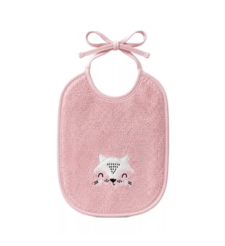 Bavoir pur coton - Garnier Thiebaut - Rose