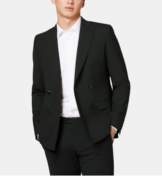 Veste de costume croisée extra slim Nash - Digel - Noir