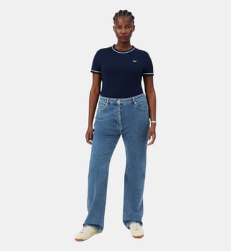 Jean denim taille haute straight fit - Lacoste - Denim