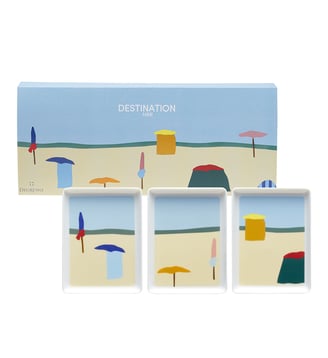 Coffret 3 Mini Plats 16 X 12 Cm - Destination - Degrenne - Jaune