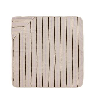 Serviette de bain en coton à rayures - OYOY - Blanc