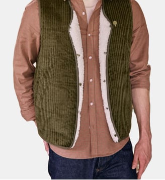 Gilet sans manches coton ESTEREL - Faguo - Vert olive