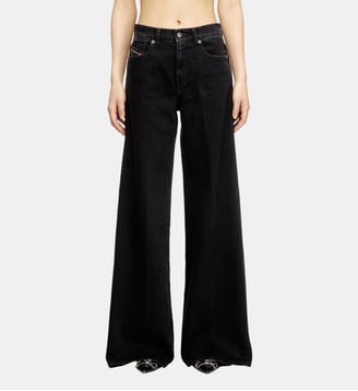 Flare Jeans Regular Waist 1978 D-Akemi - Diesel - Noir et gris foncé