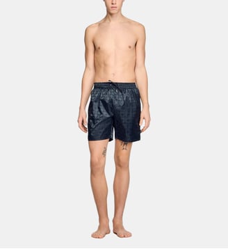 Short de bain droit motif jacquard - Sandro - Dark grey