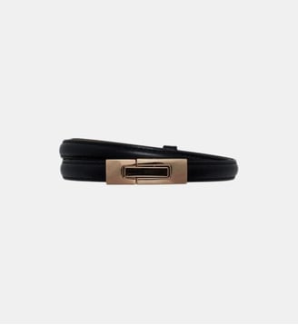 Ceinture aclipa - Cuir - Caroll - Noir