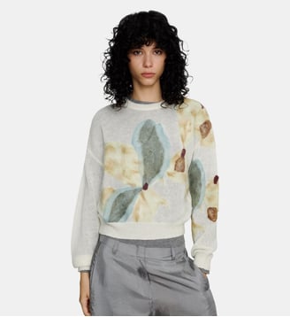 Pull à effet feutré en mélange mohair - Adolfo Dominguez - Multicolore