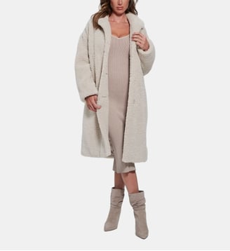 Manteau fourrure synthétique - Guess - Beige