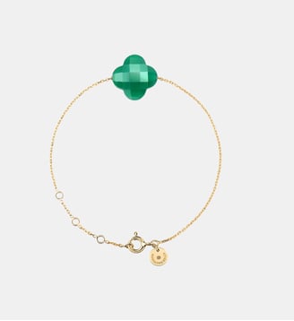 Bracelet, Agate verte, or jaune Morganne Bello