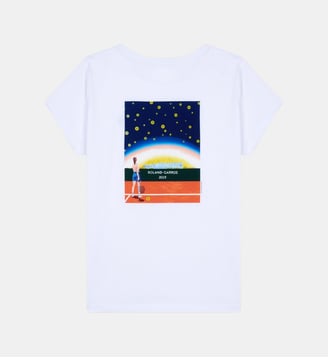 T-shirt affiche officielle 2023 - Roland-Garros - Blanc