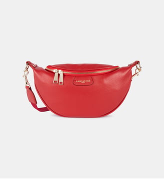 Sac banane Dune en cuir - Lancaster - Rouge