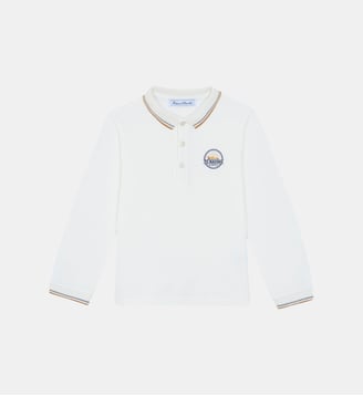 Polo -   coton broderie TC racing - Tartine Et Chocolat - Gris clair