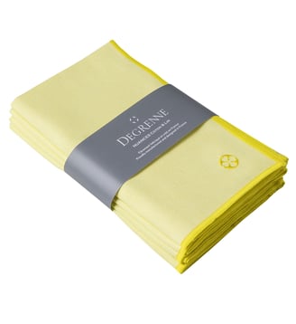 Lot De 4 Serviettes 50 X 40 Cm - Nuances - Degrenne - Jaune pâle