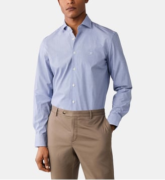 Chemise Coupe Ajustée À Carreaux Gingham City - Hackett London - Navy