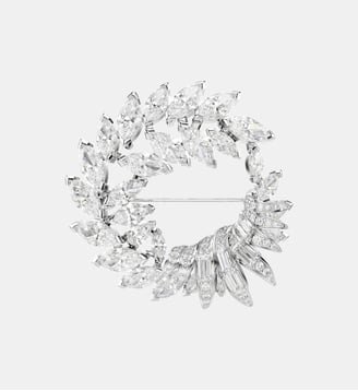 Broche Mesmera, Taille marquise, Métal rhodié - Swarovski - White et rrhodium plated