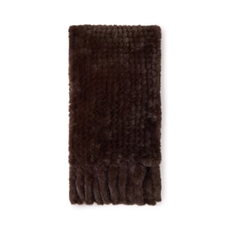 Maxi écharpe en fourrure synthétique - Pinko - Marron brun foncé