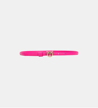 Fine ceinture avec boucle love birds - Pinko - Rose