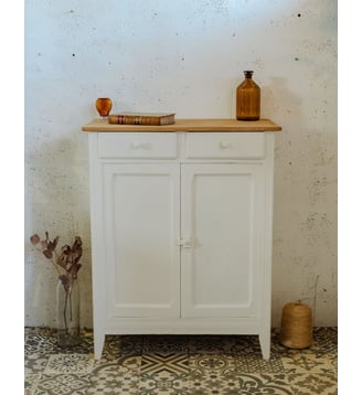 Buffet en bois blanc Gilbert N°1657- Produit chiné - Debongout - Blanc