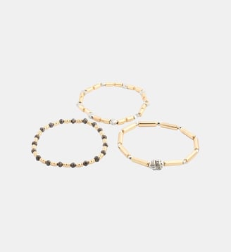 Set de 3 bracelets perles fantaisie dorées - Balaboosté - Doré