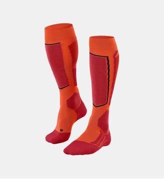 Mi-Bas SK2 Intermediate Wool Laine Vierge - Falke - Flash orange